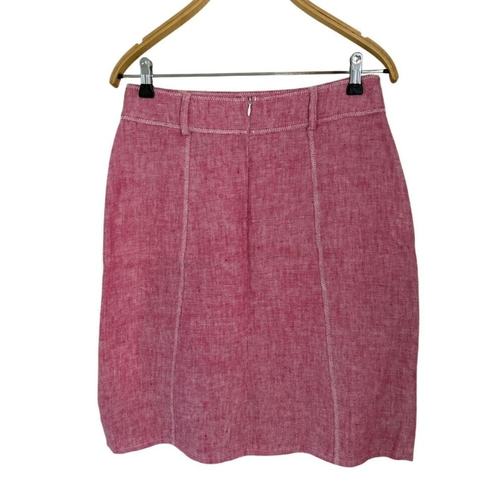 Tristan & Iseut 100% Linen Set - Blazer & A-Lin Skirt Heather Pink Size Med - Picture 12 of 16